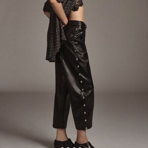 Anthropologie Black Wide Leg Pants
